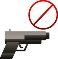 pistola prohibición vector icono diseño