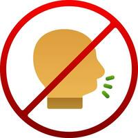 No shouting Vector Icon Design