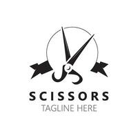 Scissors Logo Design Icon Template. Modern simple design. barber tools. Vector Illustration