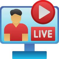 Live streaming Vector Icon Design