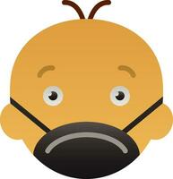 Face mask Vector Icon Design