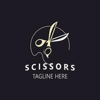 Scissors Logo Design Icon Template. Modern simple design. barbers tools and barbershop. Vector Illustration