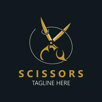 Scissors Logo Design Icon Template. Modern simple design. barbers tools and barbershop. Vector Illustration