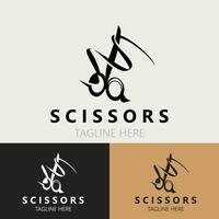 Scissors Logo Design Icon Template. Modern simple design. barbers tools and barbershop. Vector Illustration