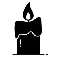 Candle light icon vector