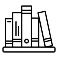 Bookshelf icon for storing archives and libraries vector