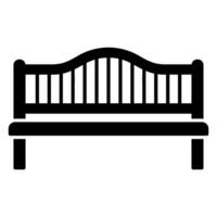 Park bench icon vector