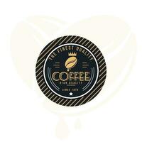 Coffee logo - vector illustration, emblem set design on black background.