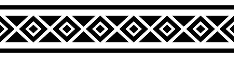 negro borde. azteca tribal sin costura modelo en negro y blanco. resumen étnico geométrico Arte impresión diseño para textil plantilla, tela, alfombra, ornamento, fondo de pantalla, fondo, alfombra. vector