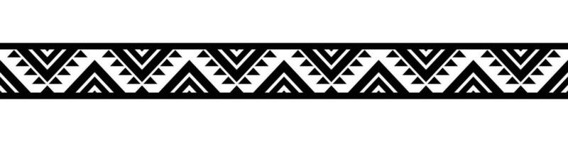 Black border. Aztec tribal seamless pattern in black and white. Abstract ethnic geometric art print design for textile template, fabric, rug, ornament, wallpaper, background, carpet. vector