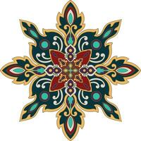 Components of the carpet, mandala pattern, abstract flowers ethnic hair vector