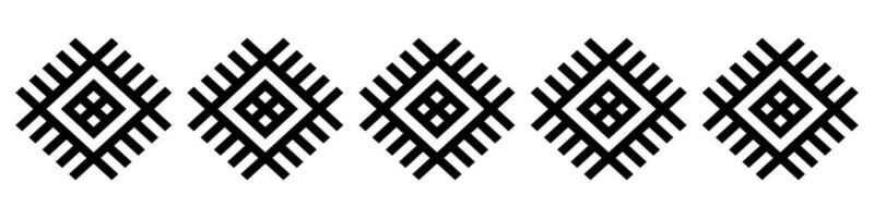 Black border. Aztec tribal seamless pattern in black and white. Abstract ethnic geometric art print design for textile template, fabric, rug, ornament, wallpaper, background, carpet. vector