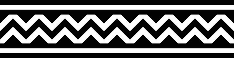 Black border. Aztec tribal seamless pattern in black and white. Abstract ethnic geometric art print design for textile template, fabric, rug, ornament, wallpaper, background, carpet. vector