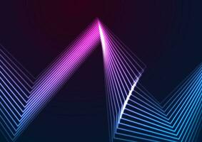 Blue and purple neon curved lines tech background vector