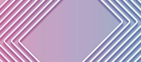 Blue pink rectangle frame abstract neon background vector