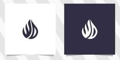 letter wd dw with fire logo design vector