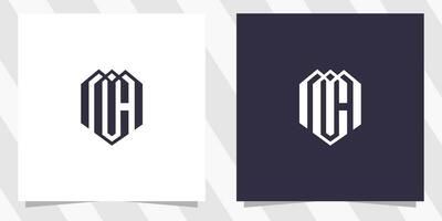 letter mc cm logo design vector