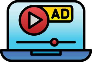 Video ad Vector Icon Design