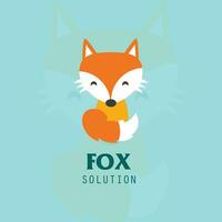 creative fox Animal Modern Simple Design Concept logo set vector