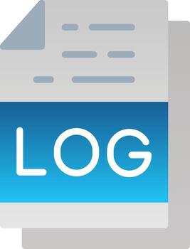 LOG File Format Vector Icon Design