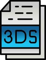 3ds File Format Vector Icon Design