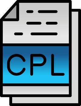 CPL File Format Vector Icon Design