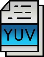 YUV File Format Vector Icon Design