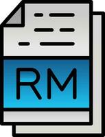 RM File Format Vector Icon Design