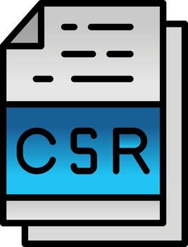 CSR File Format Vector Icon Design