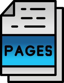 Pages File Format Vector Icon Design