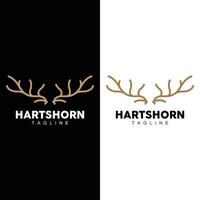 Deer Horn Logo Design Horn Animal Illustration Minimalist Simple Symbol Icon vector