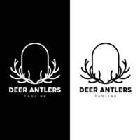 Deer Horn Logo Design Horn Animal Illustration Minimalist Simple Symbol Icon vector