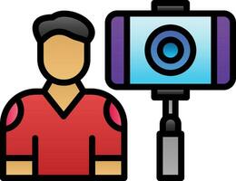 diseño de icono de vector de vlogger