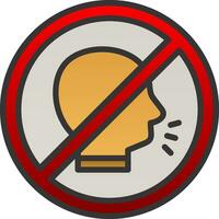 No shouting Vector Icon Design