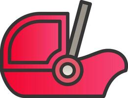 Baby car seat Vector Icon Design