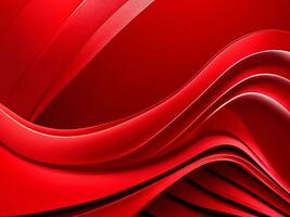 Abstract, beautiful 3d wave red gradient background, AI generated photo