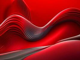 Abstract wave line shadow red background photo