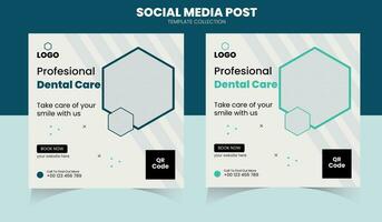 Medical Dental Care Social Media Post vector