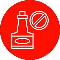 Alcohol ban Vector Icon Design