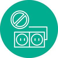 Socket ban Vector Icon Design