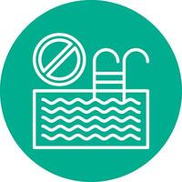 Swimming pool Ban Vector Icon Design