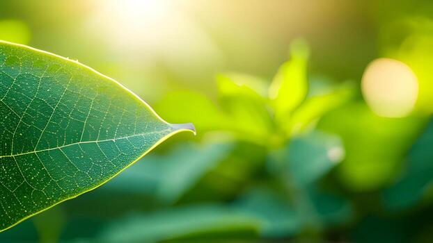 limpiar hermosa y de cerca de verde naturaleza hoja en borroso verdor antecedentes en jardín con Copiar espacio utilizando como antecedentes foto