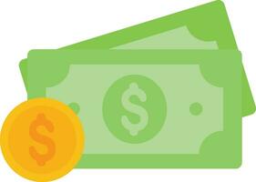 cash money Icon Vector Flat Illustration