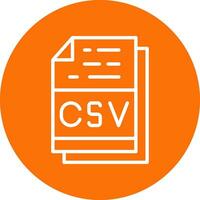 Csv File Format Vector Icon Design