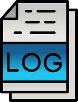 LOG File Format Vector Icon Design