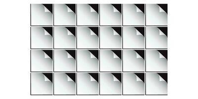 Square paper shape gray gradient vector background design.
