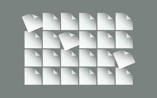 Square paper shape gray gradient vector background.