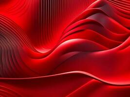 Abstract, beautiful 3d wave red gradient background, AI generated photo