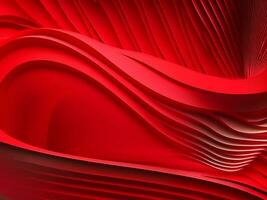 abstracto, hermosa 3d ola rojo degradado fondo, ai generado foto