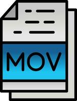 MOV File Format Vector Icon Design